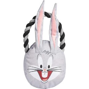 Looney Tunes for Pets Bugs Bunny Rope Head Stuffed Dog Toy for All Dogs | Grey and White Bugs Bunny Plush Fabric Toy for Dogs | Cute Rope Canvas Dog Toy