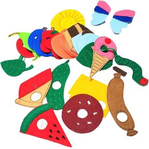 Deluxe Hungry Caterpillar Felt Story Snake Game Develop Fine Motor Skills - Early Childhood Education in Saudi Arabia