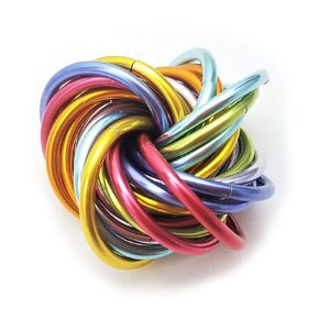 Möbii Fidget Ball (MultiColor): Quiet Mobius ADHD Anxiety Stim Stress Relief Toy Tool for Home Travel Office or Desk (Small, Full, Greens)