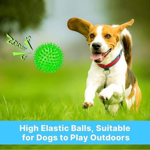 Ammbeetty 4 Packs 2.56" Squeaky Dog Toys for Small Medium Dogs, Dog Toys Balls for Boredom and Stimulating, Puppy Chew Toys for Teething and Durable Interactive Dog Toys, Safe TPR Material in Saudi Arabia