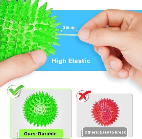 Ammbeetty 4 Packs 2.56" Squeaky Dog Toys for Small Medium Dogs, Dog Toys Balls for Boredom and Stimulating, Puppy Chew Toys for Teething and Durable Interactive Dog Toys, Safe TPR Material in Saudi Arabia