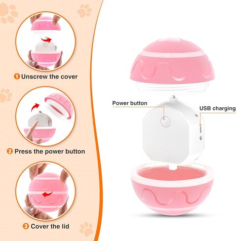 كرات ذكية تفاعلية للكلاب، كرة لعبة مضغ للكلاب بجهاز تحكم عن بعد للمضغ العدواني، كرات دوارة تعمل لمدة 4 ساعات لهدايا الكلاب in Kuwait