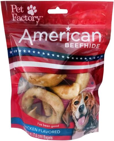 Pet Factory American Beefhide 3-3.5" Pretzels Dog Chew Treats - Natural Flavor, 4 Count/1 Pack in Saudi Arabia