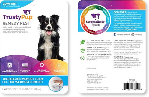 Dura Mat Tufted Pillow Pet Bed, Easy to Clean - Gray, Large, Dura Mat (Gray), 36.0" L x 27.0" W x 5.0" Th in Kuwait