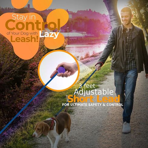 Safe & Easy Lightweight Heavy-Duty Wearable Mini Clip-On Power Leash! Durable Waterproof Adjustable Hands-Free Compact Travel Keychain 2pc Set for Off-Leash Walking Hiking Training & Adventure. in Kuwait