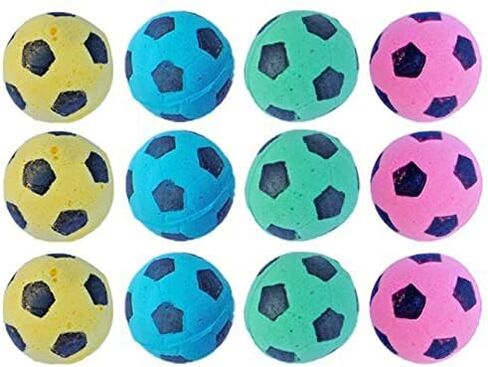 Foam Sponge Soccer Ball Cat Toy Interactive Cat Toys Independent Pet Kitten Cat Exrecise Toy balls for Real Cats Kittens, Soft, Bouncy and Noise Free (8 Pack) in Saudi Arabia