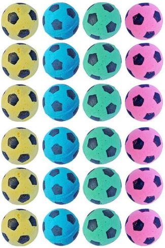 Foam Sponge Soccer Ball Cat Toy Interactive Cat Toys Independent Pet Kitten Cat Exrecise Toy balls for Real Cats Kittens, Soft, Bouncy and Noise Free (8 Pack) in Saudi Arabia