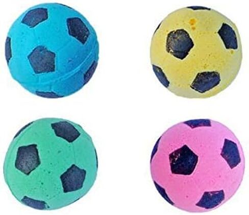 Foam Sponge Soccer Ball Cat Toy Interactive Cat Toys Independent Pet Kitten Cat Exrecise Toy balls for Real Cats Kittens, Soft, Bouncy and Noise Free (8 Pack) in Saudi Arabia