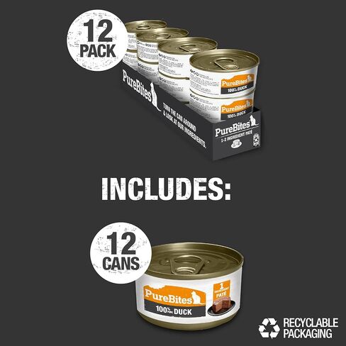 بيور بايتس 100% باتيه من الدجاج واللحم البقري للقطط | علبة واحدة بوزن 2.5 أونصة | مكونين فقط | حالة 12 in Kuwait