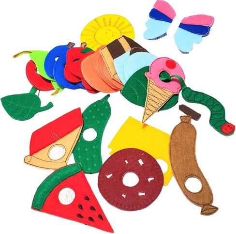 Deluxe Hungry Caterpillar Felt Story Snake Game Develop Fine Motor Skills - Early Childhood Education in Saudi Arabia