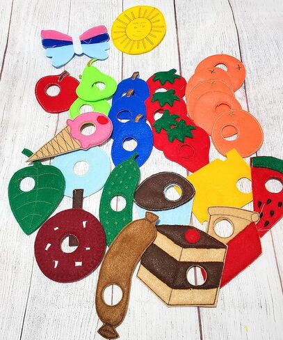 Deluxe Hungry Caterpillar Felt Story Snake Game Develop Fine Motor Skills - Early Childhood Education in Saudi Arabia