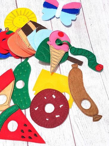 Deluxe Hungry Caterpillar Felt Story Snake Game Develop Fine Motor Skills - Early Childhood Education in Saudi Arabia