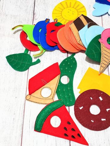 Deluxe Hungry Caterpillar Felt Story Snake Game Develop Fine Motor Skills - Early Childhood Education in Saudi Arabia