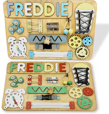 Educational games Board, First Birthday Gift, Sensory Activity Toy, Wooden Busy Board in Saudi Arabia