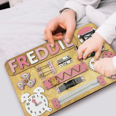 Educational games Board, First Birthday Gift, Sensory Activity Toy, Wooden Busy Board in Saudi Arabia