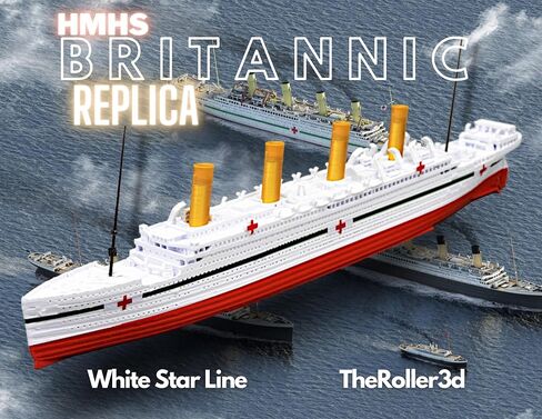HMHS BRITANNIC Model - Highly Detailed Replica Historically Accurate No Assembly Required - 1 Foot in Length (Model) in Kuwait