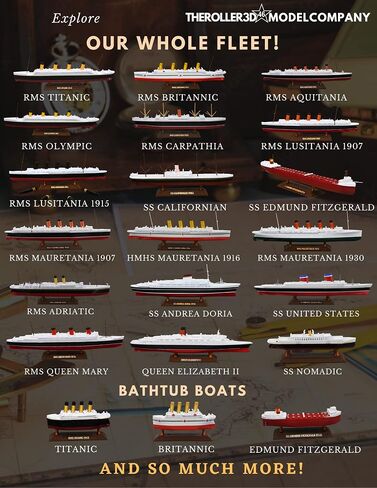 HMHS BRITANNIC Model - Highly Detailed Replica Historically Accurate No Assembly Required - 1 Foot in Length (Model) in Kuwait