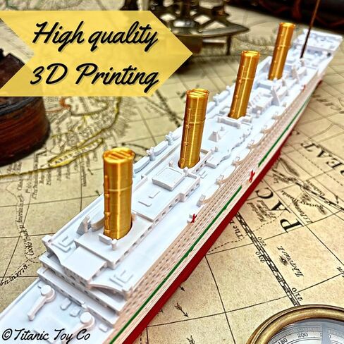 Sands3D RMS Titanic Model Ship 1 Ft Long Assembled Titanic Toys For Kids, Historically Accurate Titanic Toy, Titanic Ship, Titanic Cake Topper, Titanic Figurine, Titanic Boat, Titanic Replicas in Saudi Arabia