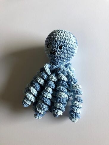 Crochet Octopus for Preemies, Crochet Octopus for Babies in Variegated Blue Color, Crochet Amigurumi in Kuwait