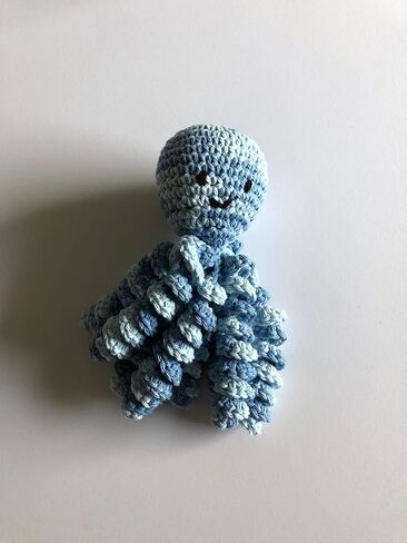 Crochet Octopus for Preemies, Crochet Octopus for Babies in Variegated Blue Color, Crochet Amigurumi in Kuwait