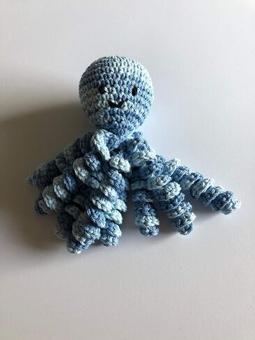 Crochet Octopus for Preemies, Crochet Octopus for Babies in Variegated Blue Color, Crochet Amigurumi in Kuwait