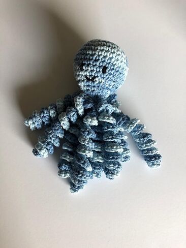 Crochet Octopus for Preemies, Crochet Octopus for Babies in Variegated Blue Color, Crochet Amigurumi in Kuwait