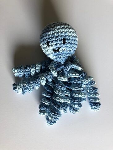 Crochet Octopus for Preemies, Crochet Octopus for Babies in Variegated Blue Color, Crochet Amigurumi in Kuwait