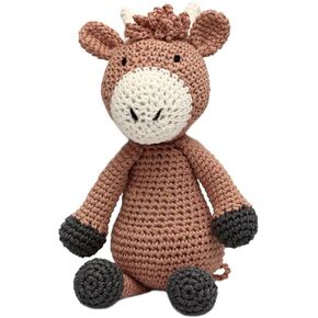 Brown Cow Handmade Amigurumi Stuffed Toy Knit Crochet Doll VAC in Saudi Arabia