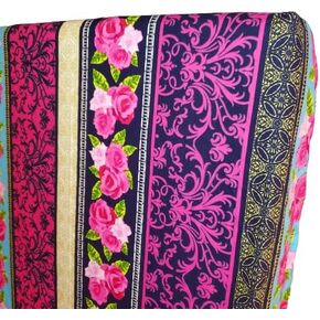 Handmade Premium Cotton Crib Sheet, Crib Bedding, Pink Floral Crib Sheet, Crib Sheet Boho, Nursery Bedding, Nursery Decor, Baby Shower Gift, Floral Crib Bedding, Pink and Navy in Kuwait