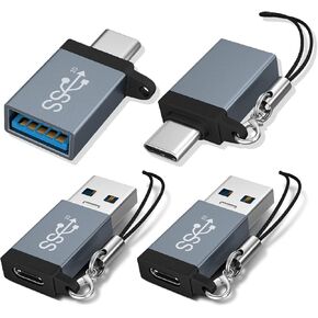 USB C to USB Adapter OTG & Charger Cable,2 in 1 USB-C Splitter with PD 60W Fast Charging Type C OTG and USB A Female Port Compatible for Chromecast Google TV,iPad Pro and More (A)