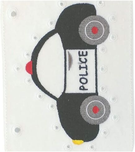 Police car lacing quiet book page, Sewing games for kids developing imagination education - QB140 in Saudi Arabia