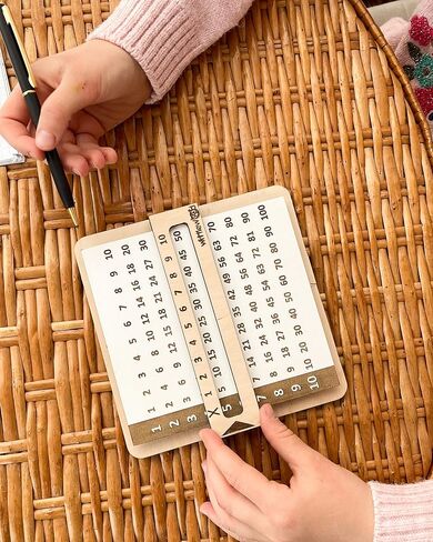 Multiplication Chart - Slidable Education Multiplication Table with Viewer Window - Wooden Homeschool Supplies in Saudi Arabia