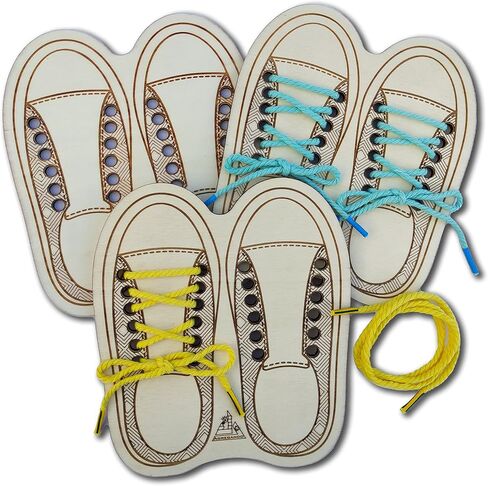 Tack the Shoe, Education Lacing Toy, Tie the shoelace, Gift for Kids and Todlers, Montessori, Waldorf, Sneakers in Saudi Arabia