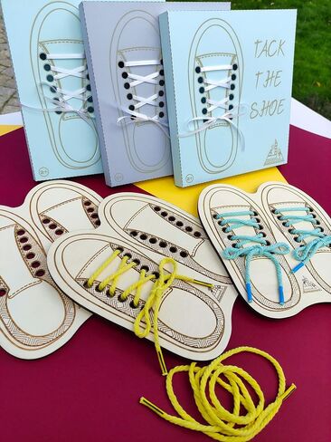 Tack the Shoe, Education Lacing Toy, Tie the shoelace, Gift for Kids and Todlers, Montessori, Waldorf, Sneakers in Saudi Arabia