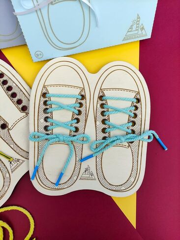 Tack the Shoe, Education Lacing Toy, Tie the shoelace, Gift for Kids and Todlers, Montessori, Waldorf, Sneakers in Saudi Arabia