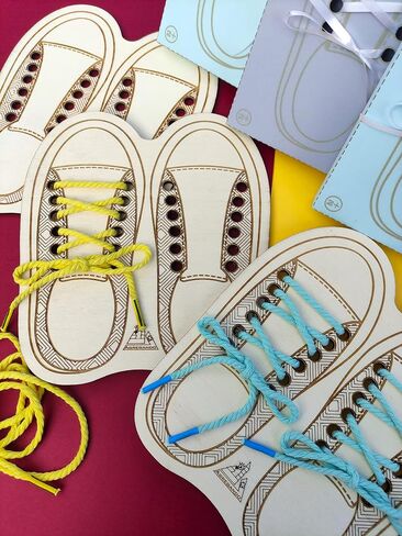 Tack the Shoe, Education Lacing Toy, Tie the shoelace, Gift for Kids and Todlers, Montessori, Waldorf, Sneakers in Saudi Arabia