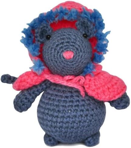 Grey; Brown Mice Handmade Amigurumi Stuffed Toy Knit Crochet Doll VAC (Grey) in Saudi Arabia