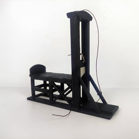 Handmade Ancient Wooden Model Medieval Mini French Guillotine Creative Props Decoration Scene Action Figure Accessories in Saudi Arabia