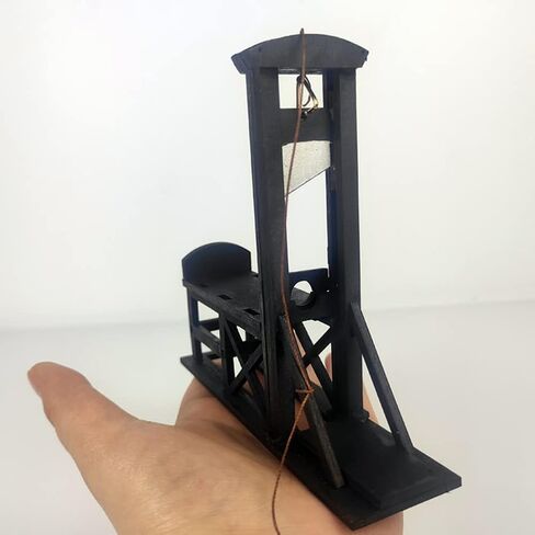 Handmade Ancient Wooden Model Medieval Mini French Guillotine Creative Props Decoration Scene Action Figure Accessories in Saudi Arabia