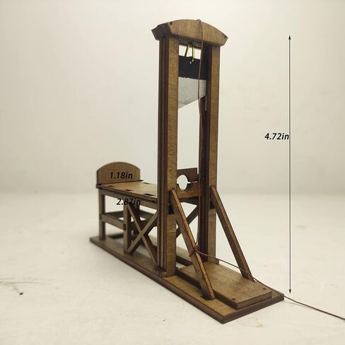 Handmade Wooden Mini French Guillotine Model Creative Props Decoration Scene Action Figure Accessories in Saudi Arabia