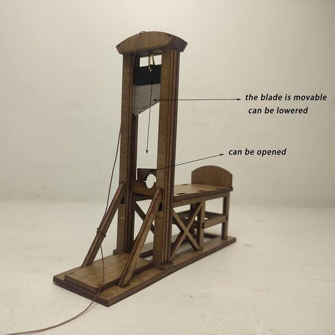 Handmade Wooden Mini French Guillotine Model Creative Props Decoration Scene Action Figure Accessories in Saudi Arabia