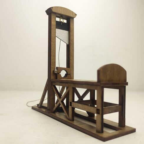 Handmade Wooden Mini French Guillotine Model Creative Props Decoration Scene Action Figure Accessories in Saudi Arabia