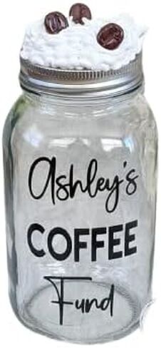 Custom Coffee Money Bank with Fake Frosting Topper and Coffee Beans in Saudi Arabia