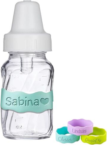 Reusable Silicone Bottle Straps For Kids Cup Labels With Names Custom Baby Bottle Labels For Daycare in Saudi Arabia