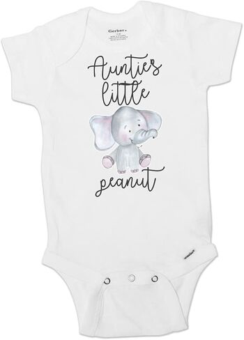 Little Peanut Baby Shower, Best Aunt Ever Gifts, Gift For Aunt, Aunties Bestie Gender Neutral Newborn Baby Clothes 527 (0-3 Month Long Sleeve) in Kuwait