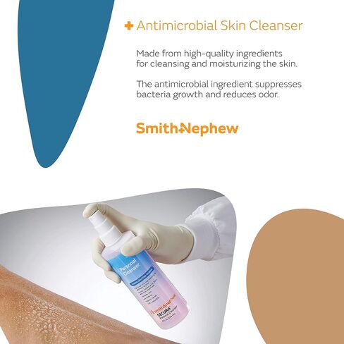 Smith+Nephew SECURA Personal Cleanser Spray, Waterless Body Cleanser and Perineal Spray, No-Rinse Skin Cleanser, 8 Ounces in Saudi Arabia