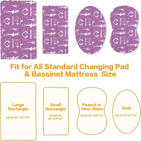Custom Baby Changing Pad Cover - Personalized Diaper Changing Table Sheet Stretch Fitted Bassinet Sheet Highland Cow(16"x32") in Kuwait