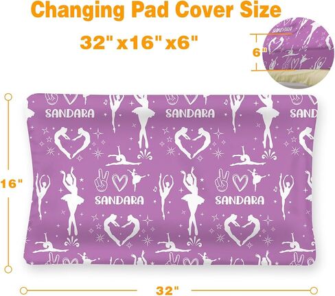 Custom Baby Changing Pad Cover - Personalized Diaper Changing Table Sheet Stretch Fitted Bassinet Sheet Highland Cow(16"x32") in Kuwait