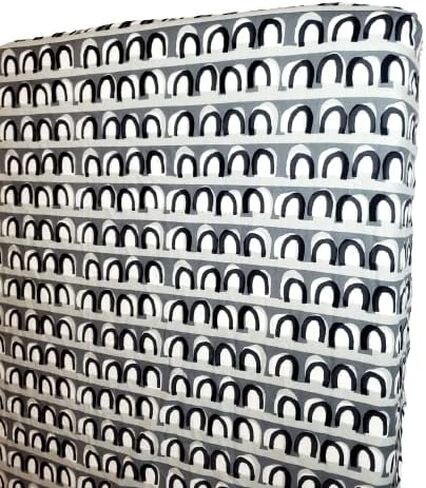 Handmade Premium Cotton Crib Sheet, Crib Bedding, Black and White Rainbow, Crib Sheet, Crib Sheet Boho, Nursery Bedding, Nursery Decor, Baby Shower Gift, Boho Rainbow Bedding in Saudi Arabia