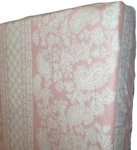 Handmade Premium Cotton Crib Sheet, Crib Bedding, Pink Floral, Shabby Chic Crib Sheet, Crib Sheet Boho, Nursery Bedding, Nursery Decor, Baby Shower Gift, Floral Crib Bedding in Saudi Arabia